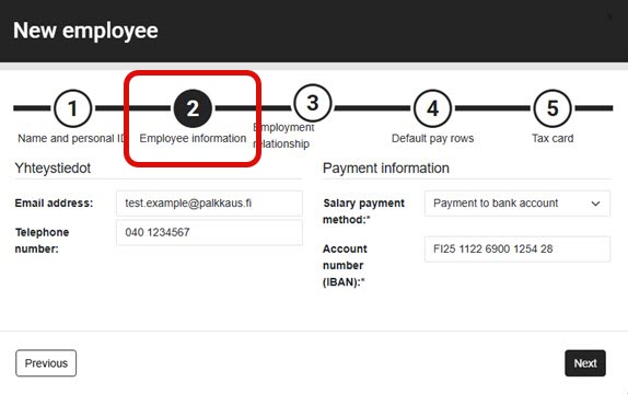 EN Easor App - Simple Salaries - Employee information