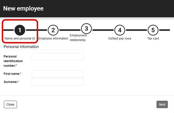 EN Easor App - Simple Salaries - Name and personal ID