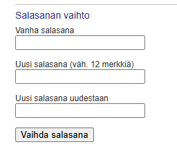 FI Asetukset - Omat tiedot - Salasana