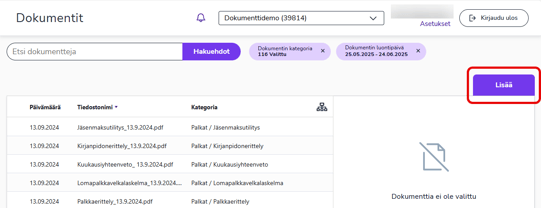FI Dokumentit - Arkisto - Lisää