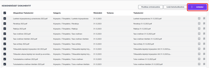 FI Dokumentit - Tuo arkistoon - Arkistoi