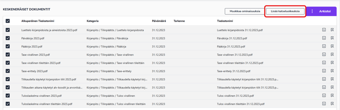 FI Dokumentit - Tuo arkistoon - Lisää katseluoikeuksia