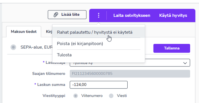 FI Maksut - Hyvityslasku - Rahat palautettu 120325