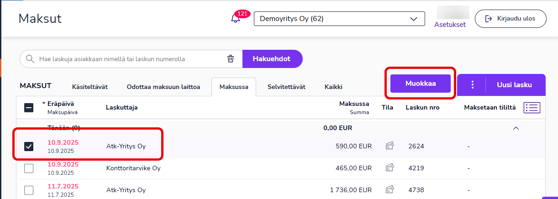 FI Maksut - Massamuokkaus