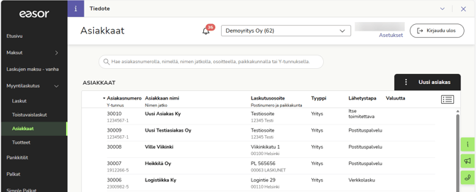 FI Myyntilaskutus - Asiakkaat 191225