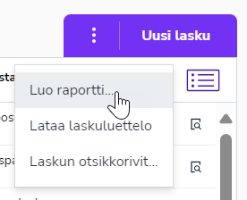 FI Myyntilaskutus - Laskut - Valikko - Luo raportti 170424