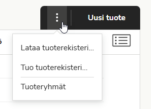 FI Myyntilaskutus - Tuotteet - Kolmen pisteen valikko