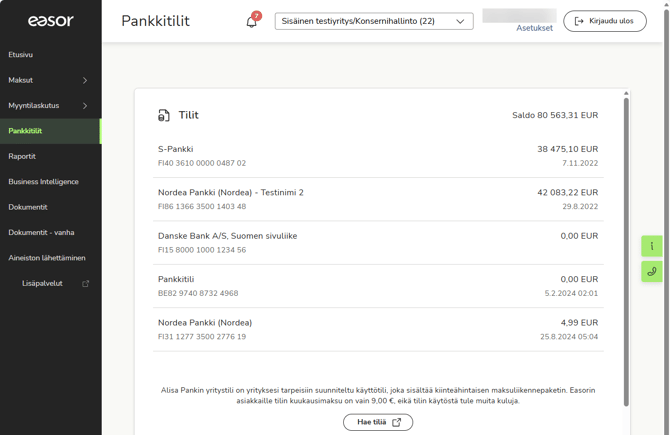 FI Pankkitilit - Etusivu