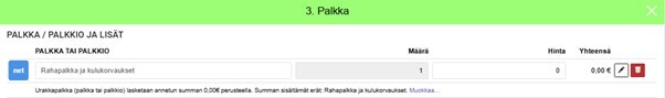 FI Simple Palkat - Palkkaennakon lisäys kohta 3.1