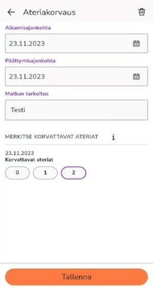 FI Easor App mobiili - Ateriakorvaus