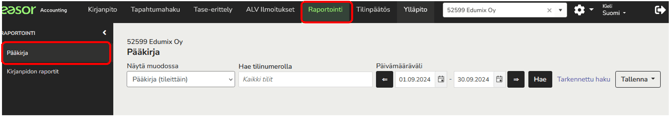Raportointi_pääkirja