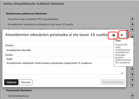 Uuden liitetiedon muokkaus