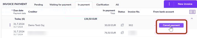 EN Payments - Cancel payment quick action 310724