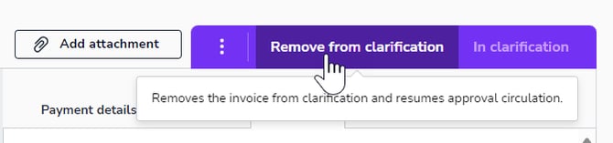 EN Payments - Circulation - Remove from clarification 020824