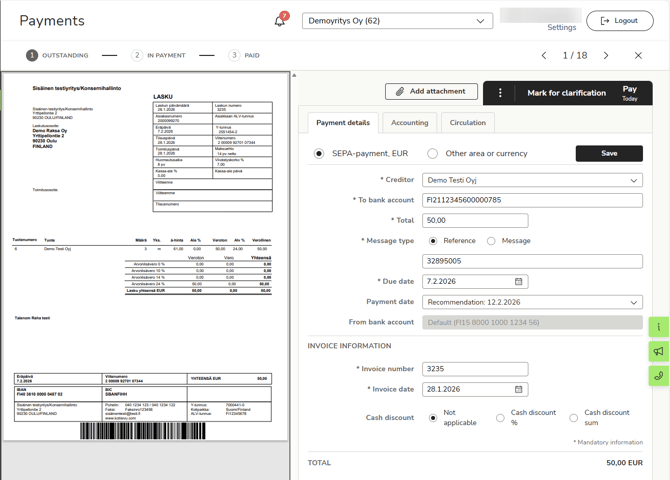 EN Payments - Payment details