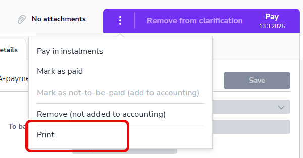EN Payments - Three dot menu - Print