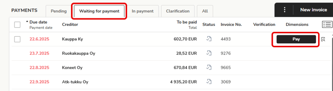 EN Payments - Waiting for payment - Pay