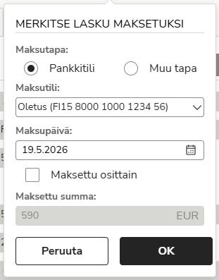 FI Maksut - Merkitse maksetuksi