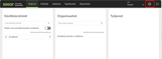 FI AR - Etusivu - Asetukset
