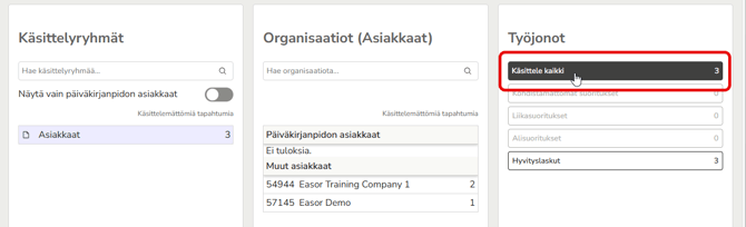 FI AR - Etusivu - Käsittelyryhmä - Käsittele kaikki