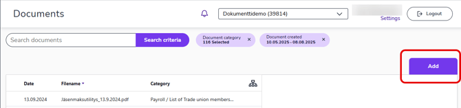 EN Documents - Archive - Add