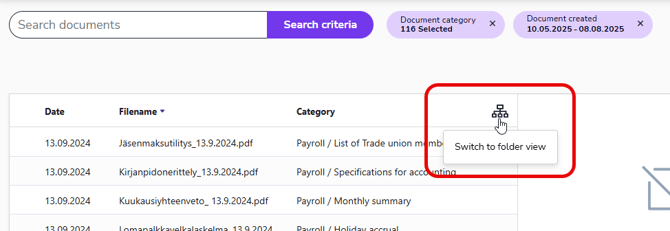 EN Documents - Archive - Switch to folder view