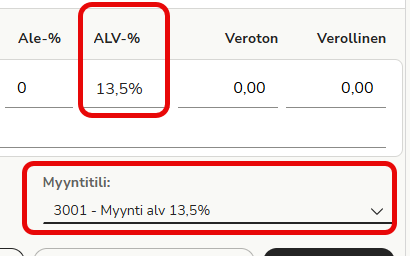FI Myyntilaskutus Laskun luonti Myyntitili 2 02122025