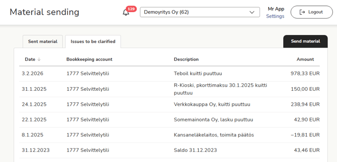 EN Easor App - Home - Issues to be clarified dialog