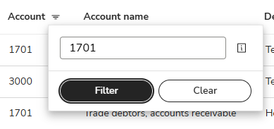 EN Reports - General ledger and journal - Journal - Filter dialog