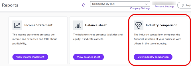 EN Reports main view - Industry comparison 060624