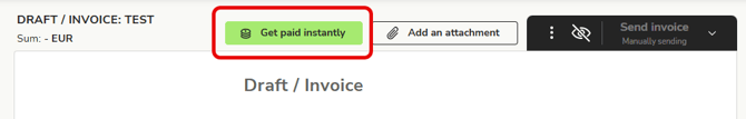 EN Easor App - Sales invoicing - New invoice - Get paid instantly button