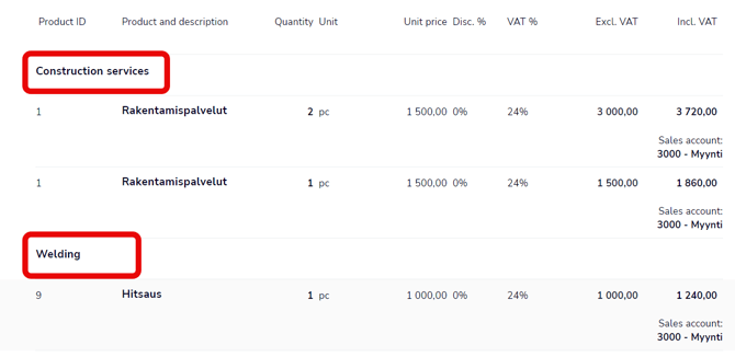 EN Sales Invoicing - Invoices - Headings 100524