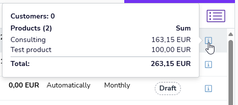EN Sales invoicing - Recurring invoices - Invoice templates tab - Info