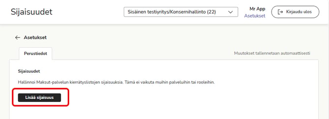 FI Easor App - Asetukset - Sijaisuudet - Lisää sijaisuus