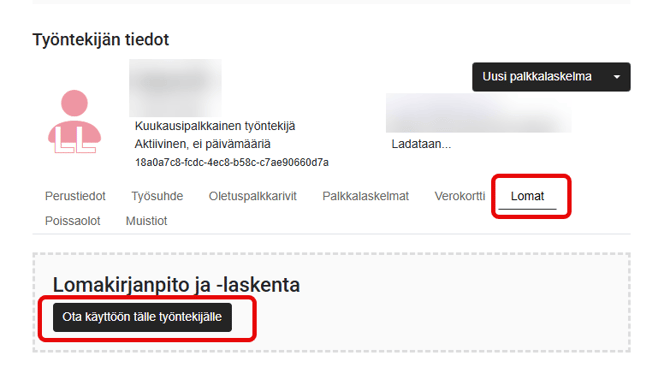 FI Simple Palkat - Työntekijä - Lomat