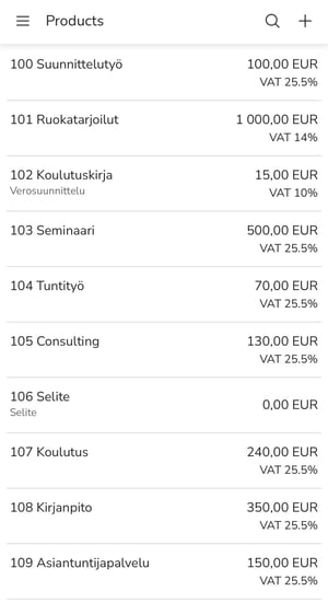 EN Easor App mobile - Products