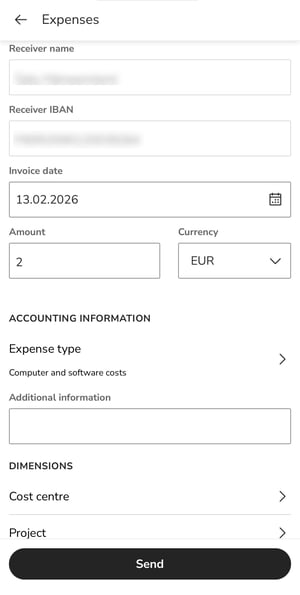 EN Easor App mobile - Receipt or payment - Expenses