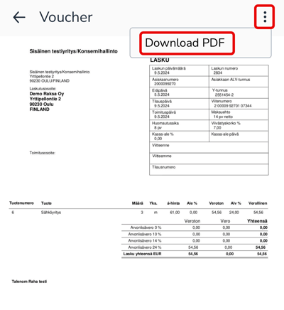 EN Sales Invoicing - Invoices - Voucher - Download PDF 100524