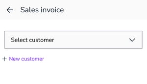 EN Sales invoice Select customer 080424