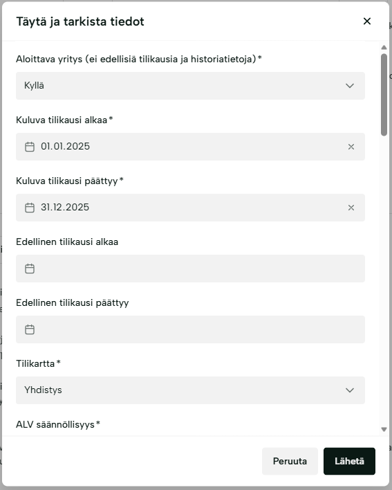 FI Asiakaskortti - Täytä ja tarkista tiedot