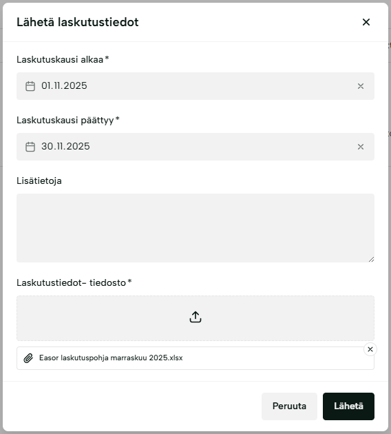 FI Lähetä laskutustiedot