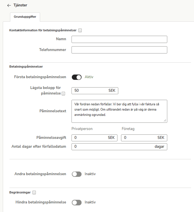 SV-SE-Easor App-Inställningar-Tjänster-Utbetalningar-Betalningspåminnelser