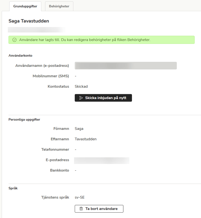 Sv-SE Inställningar - Administrera användare - Grunduppgifter
