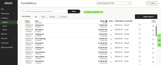 SV-SE-Easor App-Kundfakturering-Faktura-Översikt