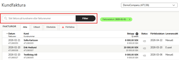 SV-SE-Easor App-Kundfakturering-Faktura-Snabbsökning