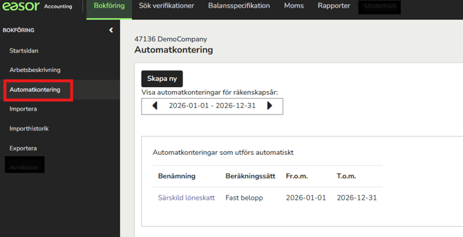 SV-SE-Partner-Löpande bokföring-Inför arbete-Automatkonteringar