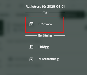 SV-SE-Partner-Easor payroll-Anställd-rapportera Frånvaro