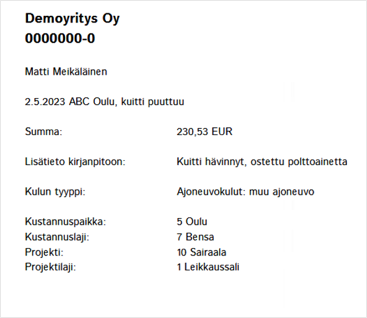 selvittelytili muistiotosite